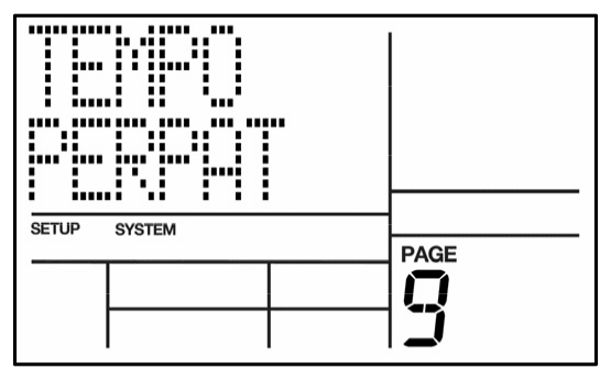 LCD on System Setup page 9: TEMPO PERPAT
