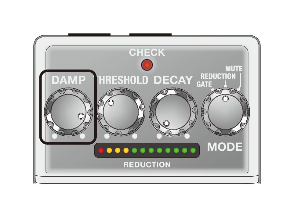 DECAY knob setting