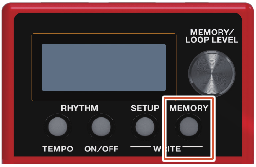 The [MEMORY] button, highlighted