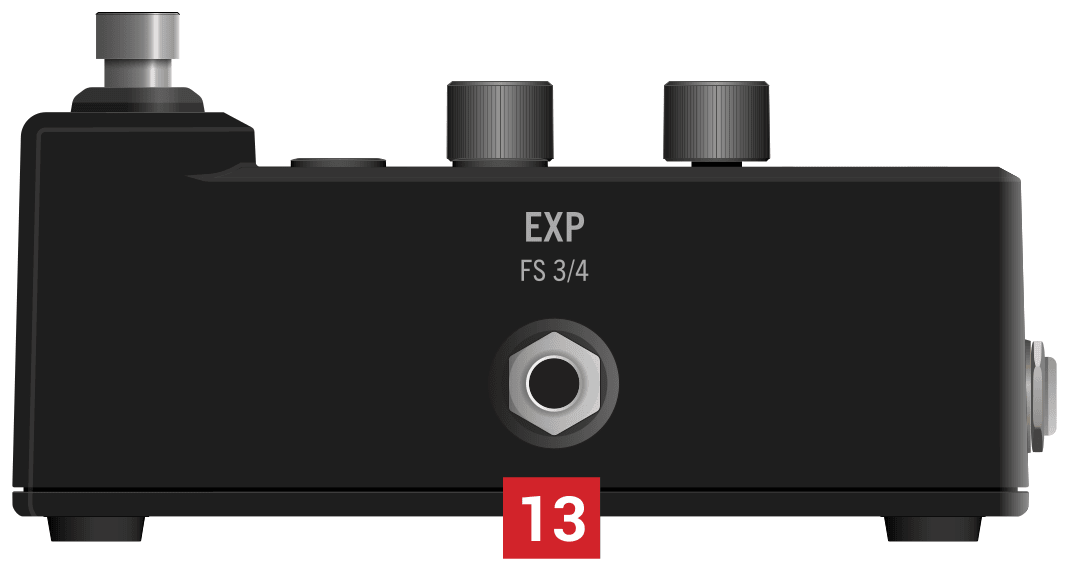 HX One right side with callout 13 on the EXP FS 3/4 jack