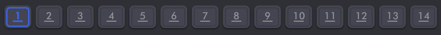 Preset number bar 1 through 14 in the editor software