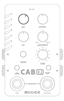 HC knob turned further for high frequency cut
