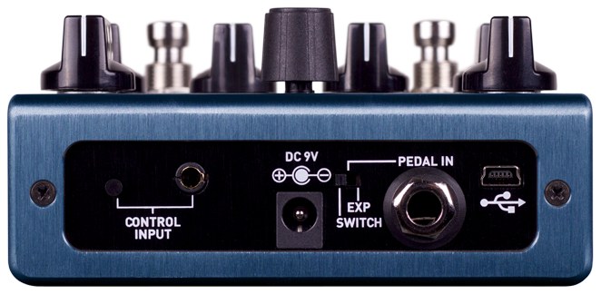 Top panel: CONTROL INPUT, DC 9V, EXP/SWITCH, PEDAL IN and USB