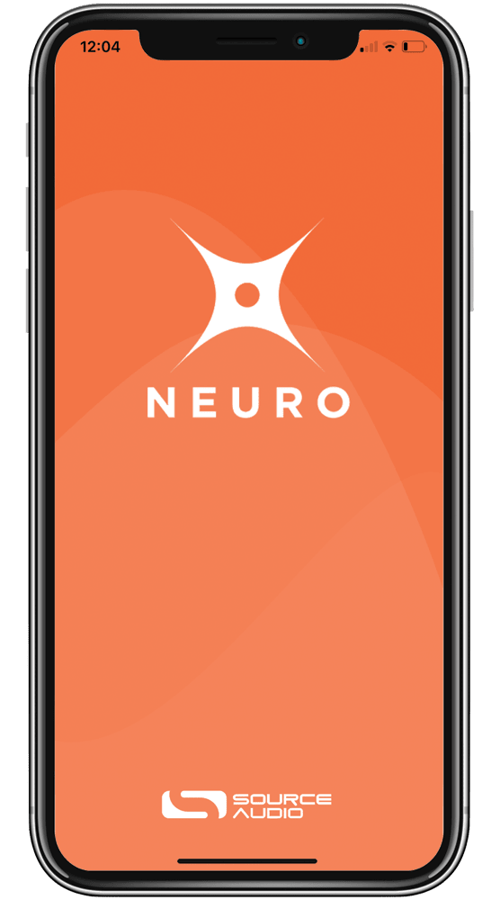 The Neuro Mobile App start screen on a phone