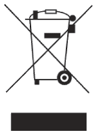Crossed-out wheelie bin: do not dispose of with household waste